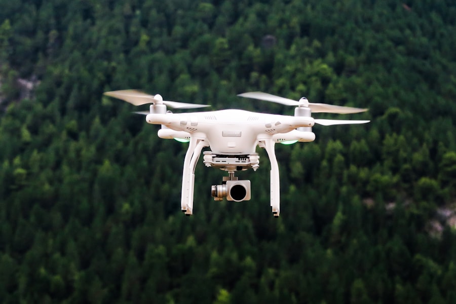 Drone used for topographic survey